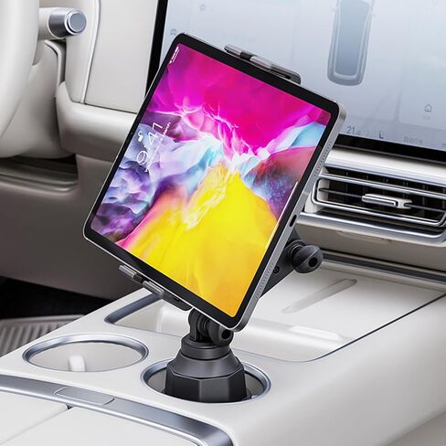 Universals Car Cup Holder Mount for Tablets and Phones with 360 Degree Rotation and Adjustable Viewing Angled in Kuwait
