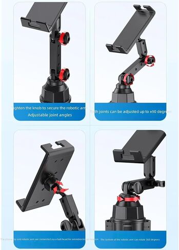 Universals Car Cup Holder Mount for Tablets and Phones with 360 Degree Rotation and Adjustable Viewing Angled in Kuwait