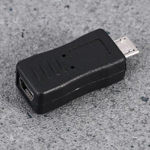 Black Micro USB Male to Mini USB Female Adapter Converter in Saudi Arabia