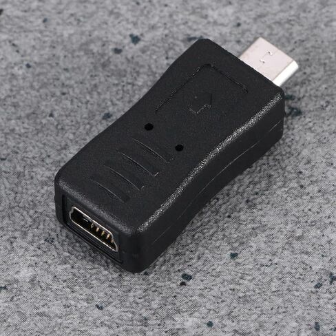 Black Micro USB Male to Mini USB Female Adapter Converter in Saudi Arabia