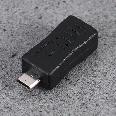 Black Micro USB Male to Mini USB Female Adapter Converter in Saudi Arabia