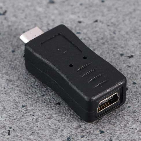 Black Micro USB Male to Mini USB Female Adapter Converter in Saudi Arabia