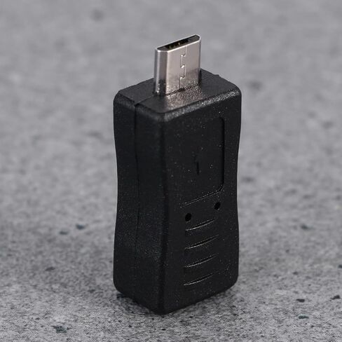 Black Micro USB Male to Mini USB Female Adapter Converter in Saudi Arabia