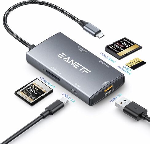 Eanetf 5-in-1 USB C Hub 10Gbps CFexpress Type C for 8K RAW in Kuwait