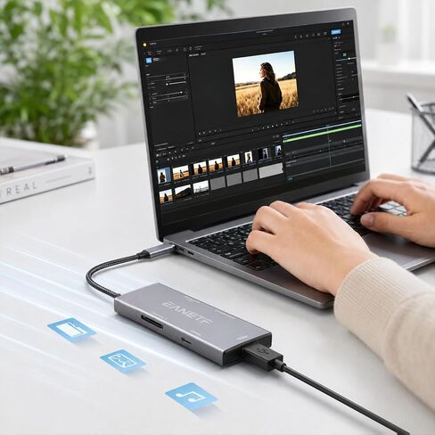 Eanetf 5-in-1 USB C Hub 10Gbps CFexpress Type C for 8K RAW in Kuwait