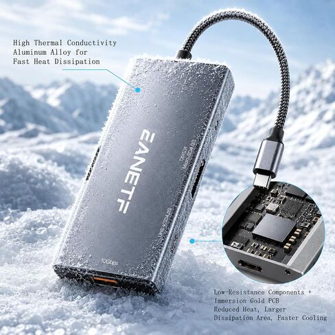 Eanetf 5-in-1 USB C Hub 10Gbps CFexpress Type C for 8K RAW in Kuwait