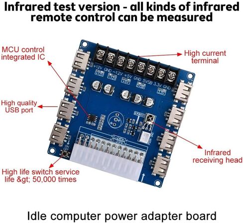 20/24 Pins ATX Power Supply Breakout Board 5V/2A USB Charging Desktop Chassis Power Supply Adapter Board with Shell in Saudi Arabia
