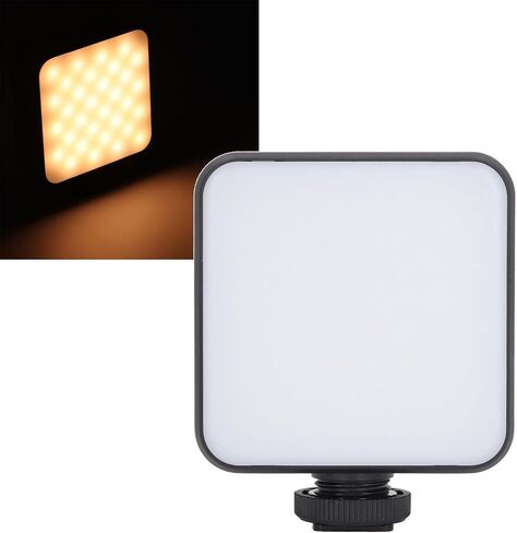 LED Video Light, Portable Pocket Light, Adjustable Brightness 2500-9000K for Vlogging Photography with 3 Cold Shoe Mounts in Saudi Arabia