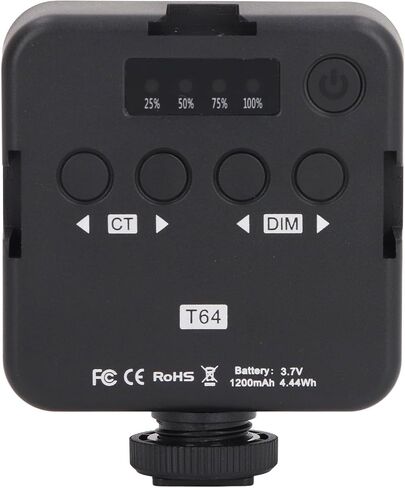 LED Video Light, Portable Pocket Light, Adjustable Brightness 2500-9000K for Vlogging Photography with 3 Cold Shoe Mounts in Saudi Arabia
