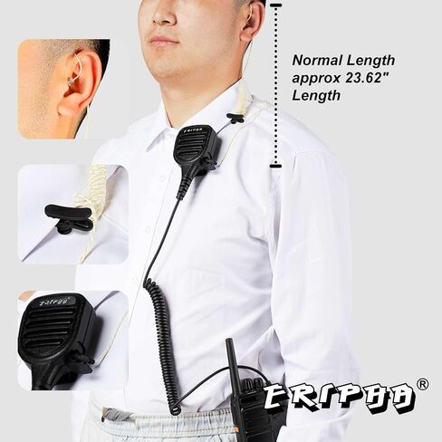 3.5mm Covert L-Type Earpiece for Motorola Radio 23" Yellow in Saudi Arabia