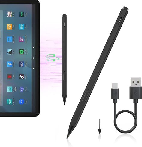 Milikilo AMZ Fire Tablet Stylus Pen for Amazon Fire Max 11 (2023 Release) & Amazon Fire HD 10, (13th Gen, 2023 Release) Tablets,Stylus with USB-C Fast Charging, 4096 Fine Control in Saudi Arabia