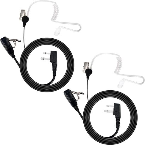 Walkie Talkies Earpiece 2 Pin Acoustic Tube Headset Ear Piece, 2 Pack in Saudi Arabia