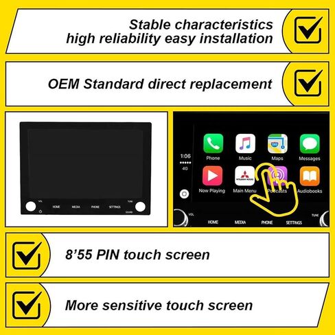 GearUp 8" LCD Monitor Touch Screen for Mitsubishi Outlander 2019-2022 in Saudi Arabia
