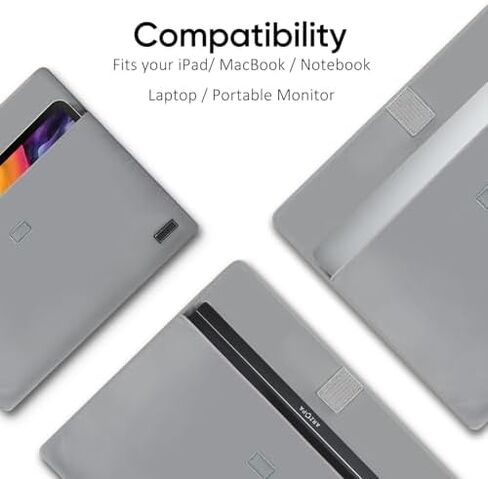 ARZOPA Portable Monitor 15.6'' FHD 1080P Portable Laptop Monitor with Kickstand & PU Sleeve Bag Combination in Saudi Arabia
