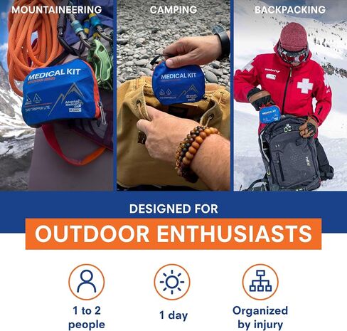 Adventure Medical Kits Mountain Series Medical Kit (Day Tripper Lite) - 59 Pieces, blue/orange, one size (0100-1000) in Saudi Arabia