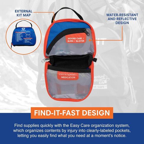 Adventure Medical Kits Mountain Series Medical Kit (Day Tripper Lite) - 59 Pieces, blue/orange, one size (0100-1000) in Saudi Arabia