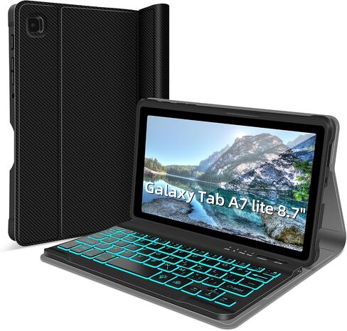 حافظة لوحة مفاتيح بلوتوث قابلة للفصل بإضاءة خلفية لجهاز Samsung Galaxy Tab A7 Lite in Kuwait