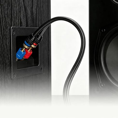 2Pcs Gold Plated Banana Plugs, Speaker Wire Connectors, Easy Installation, Quick Connect for Audio Video Amplifiers and Speaker Cables, Red & Blue in Kuwait