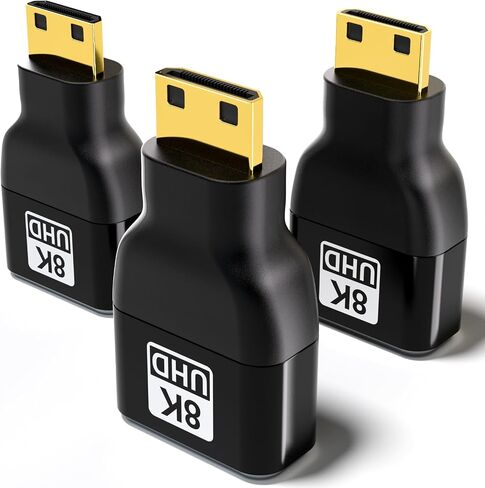 Mini HDMI to HDMI Adapter, 8K@60Hz 4K@144Hz Gold-Plated Converter (3-Pack) in Saudi Arabia