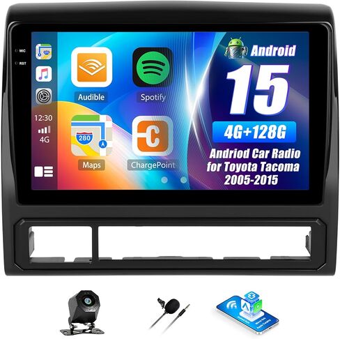 4G+128G Andriod Car Radio for Toyota Tacoma 2005-2015 with CarPlay Android Auto 10.1 Inch Incell Touch Screen with GPS Navigation WiFi Backup Camera Mic in Saudi Arabia