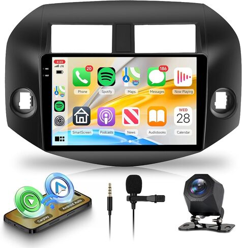 4G+64G Android Car Radio for Toyota RAV4 2007-2012 with Wireless CarPlay Android Auto, 10" Touchscreen Car Stereo Mirror Link GPS Navigation WiFi Bluetooth FM RDS EQ SWC Backup Camera in Saudi Arabia