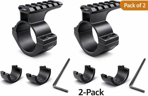 Gotical Optics 25.4/30 mm Scope Rings Picatinny Rails Adapter Red Dot Scope Mount Tactical Light Mount, Top Rail for Backup Lasers (Set of 2) in Saudi Arabia