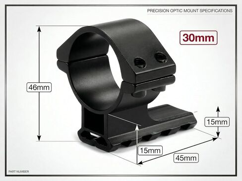 Gotical Optics 25.4/30 mm Scope Rings Picatinny Rails Adapter Red Dot Scope Mount Tactical Light Mount, Top Rail for Backup Lasers (Set of 2) in Saudi Arabia