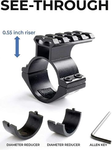 Gotical Optics 25.4/30 mm Scope Rings Picatinny Rails Adapter Red Dot Scope Mount Tactical Light Mount, Top Rail for Backup Lasers (Set of 2) in Saudi Arabia