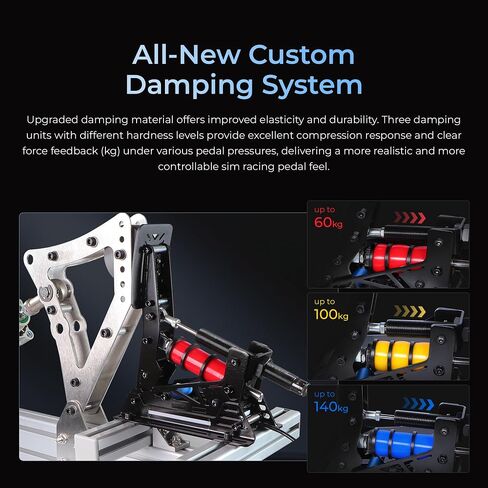 SIMSONN PRO X Ultra Sim Racing Pedals PC Racing Simulator Load Cell HE Hydraulic Pedal (PRO X Ultra P3-H3-Plate) in Saudi Arabia
