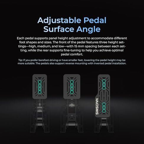 SIMSONN PRO X Ultra Sim Racing Pedals PC Racing Simulator Load Cell HE Hydraulic Pedal (PRO X Ultra P3-H3-Plate) in Saudi Arabia
