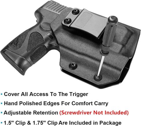 Kydex IWB Holster Fits Taurus G3C / G2C/ PT111 G2/ PT140/ G3C Toro with Olight PL Mini 2 Valkyrie Light Mounted | Optic Cut | Right Hand | Fits 1.5" & 1.75" Belts in Saudi Arabia