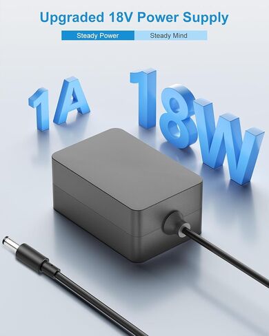 ALITOVE Upgrade 18V Power Supply GaN 1A 18W Center Positive 5.5X 2.5/2.1mm in Saudi Arabia