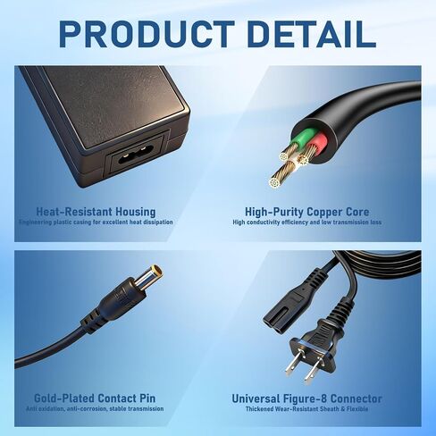24V Power Adapter Charger Compatible with Samsung Soundbar HW-KM45 KM45C KM55 KM55C KM47 KM47C KM57 KM57C HW-J550 J551 K650 K651, 65W Universal AC DC Power Supply Cord in Saudi Arabia