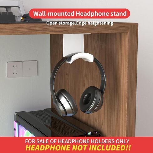 Gmae Headphone Stand for Desk Mini Headset Hanger Holder with Strong Adhesive Headset Stand Headphone Holder (Under Desk White) in Kuwait