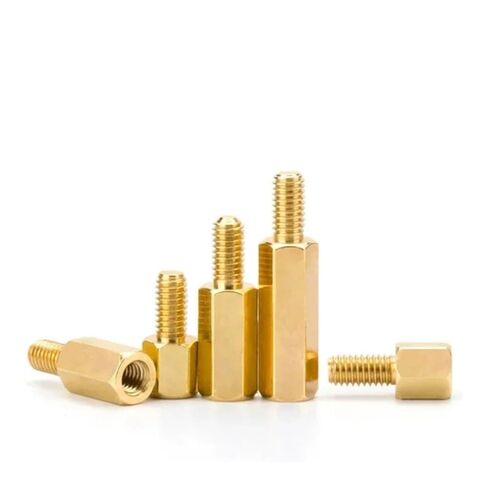 5-10Pcs M3 Motherboard Brass Hexagon Standoff PCB Spacer PC Board Stand Off Column Stud Copper Pillar Hex Screws Screw Metal Small Screws(Male Female,15MM(10PCS)-M3) in Saudi Arabia