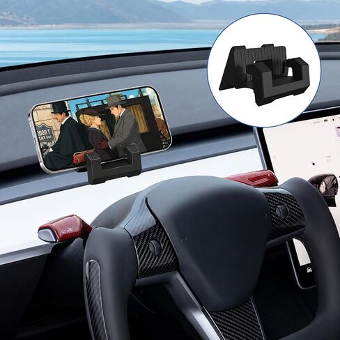 1PCS Suitable for Tesla Phone Holder Model Y Juniper & Model 3 Highland, Upgraded Black Dashboard Silicone Car Phone Holder, Compatible with Tesla Model Y & Model 3 2025-2026 in Saudi Arabia