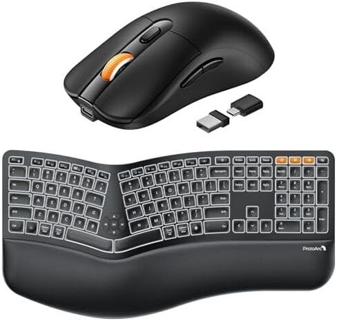 ProtoArc EK01 Plus Ergonomic Keyboard & EM15 Bluetooth Wireless Mouse in Saudi Arabia