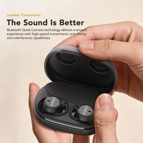 MINISO MS217 Sleep Earbuds, Mini Earbuds with Noise Reduction Bluetooth 6.0 Headphones, AI Translation Earbuds in Real Time Support 165 Languages for Side Sleepers Travel Business in Kuwait