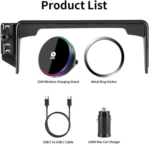 Qi2.2 Max 25W Fast Wireless Car Charger Phone Holder for Honda CRV CR-V 2023-2026 and Honda HRV HR-V 2023-2027 Auto Accessories Magnetic Cell Phones Mount Screen Stand Compatible with MagSafe in Saudi Arabia