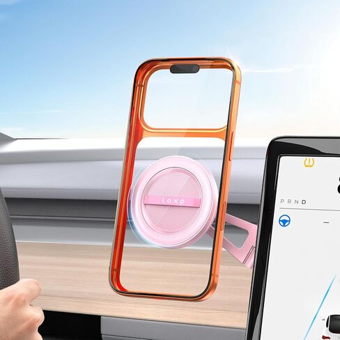 LOXP Aluminum Tesla Phone Mount, Upgrade Tesla Phone Holder- Pink in Saudi Arabia