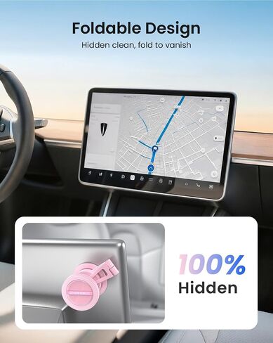 LOXP Aluminum Tesla Phone Mount, Upgrade Tesla Phone Holder- Pink in Saudi Arabia