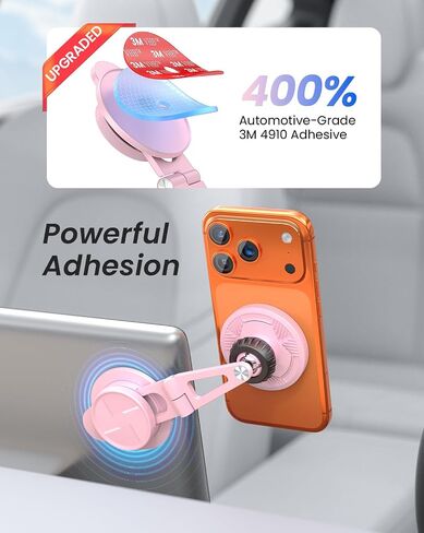 LOXP Aluminum Tesla Phone Mount, Upgrade Tesla Phone Holder- Pink in Saudi Arabia