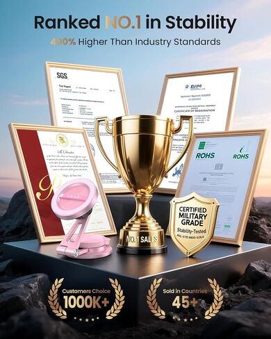 LOXP Aluminum Tesla Phone Mount, Upgrade Tesla Phone Holder- Pink in Saudi Arabia
