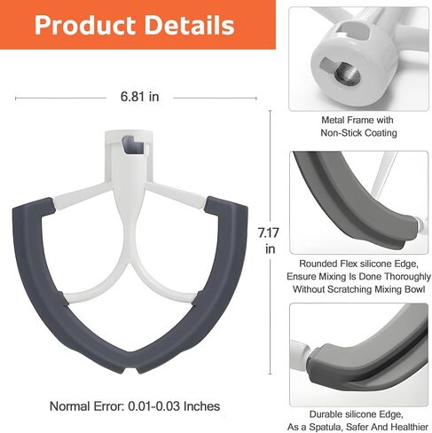 Flex Edge Beater for KitchenAid 5.5-6QT Bowl-Lift Stand Mixers in Saudi Arabia