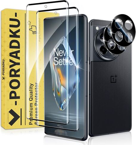 2+2 Pack for OnePlus 12R Screen Protector and Camera Protectors, Fingerprint Unlock, Anti-Scratch, Bubble-Free, Case Friendly, 9H Hardness Clear Glass Screen Protector for OnePlus 12R in Saudi Arabia