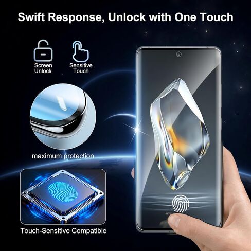 2+2 Pack for OnePlus 12R Screen Protector and Camera Protectors, Fingerprint Unlock, Anti-Scratch, Bubble-Free, Case Friendly, 9H Hardness Clear Glass Screen Protector for OnePlus 12R in Saudi Arabia