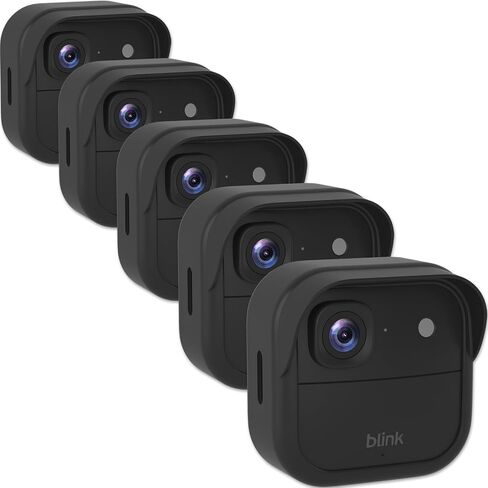 Silicone Cover for Blink Outdoor 2K+/4 (4th Gen) - Weatherproof Silicone Skin Case with Brim, Providing All-Around Camera Protection, Blink Outdoor Security Camera Accessory (Black, 1 Pack) in Saudi Arabia