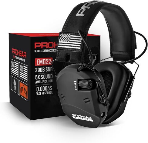 PROHEAR 022 Electronic Ear Protection for Shooting & Hunting - 29dB SNR Noise Reduction, 4 Omnidirectional Microphones in Kuwait