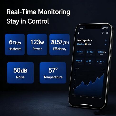 Bitaxe NerdQaxe++ Rev 6.1 Bitcoin Solo Miner 6TH/s – Home Crypto Miner with 2.8" Smart Display, Low Power NerdMiner ASIC in Kuwait