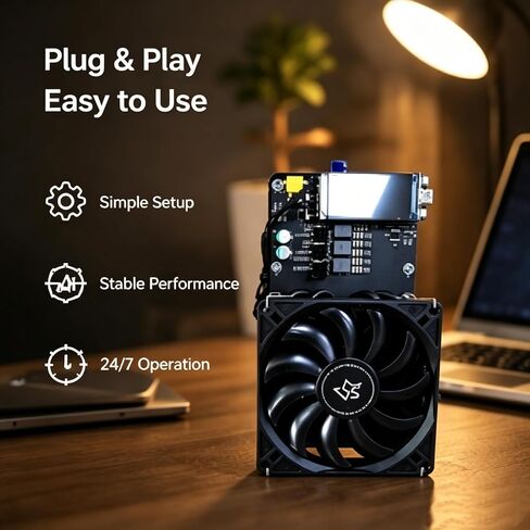 Bitaxe NerdQaxe++ Rev 6.1 Bitcoin Solo Miner 6TH/s – Home Crypto Miner with 2.8" Smart Display, Low Power NerdMiner ASIC in Kuwait